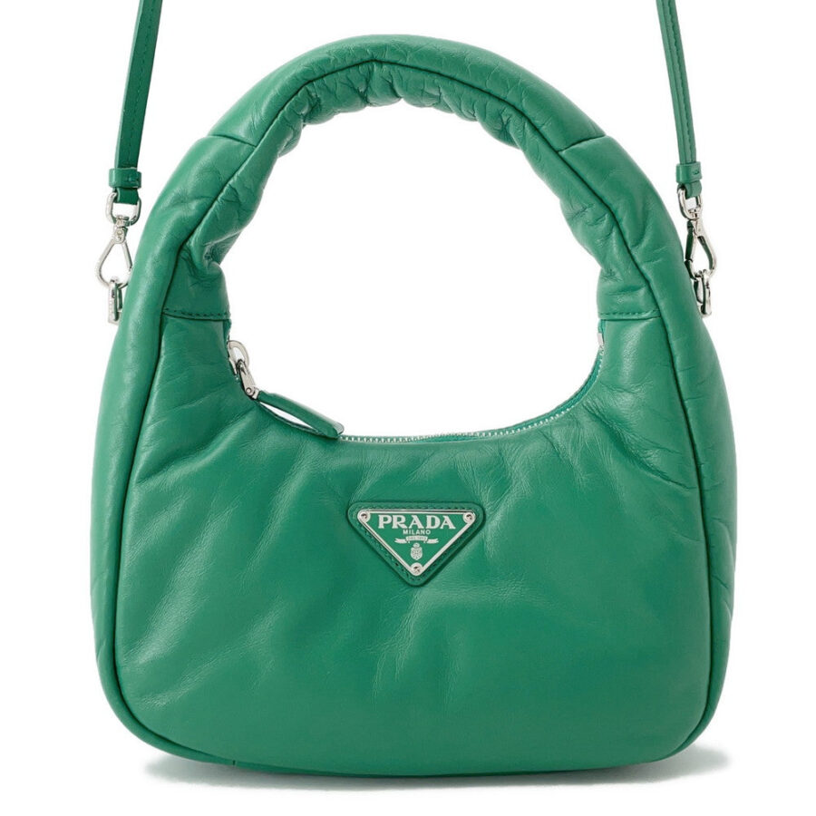 PRADA Hobo 2WAYBag Green1BA384 Leather | Studio Nafay