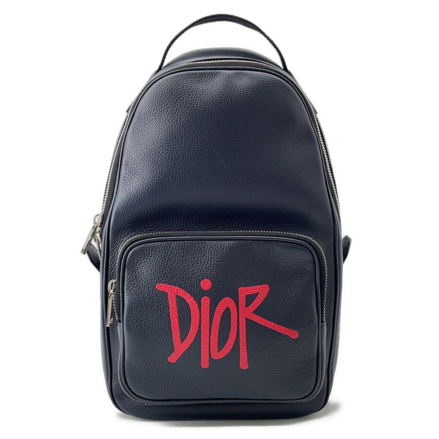 Dior Shawn Stüssy Collaboration Cross Body Bag Navy/Black/Red1ESBO013GDS Leather | Studio Nafay