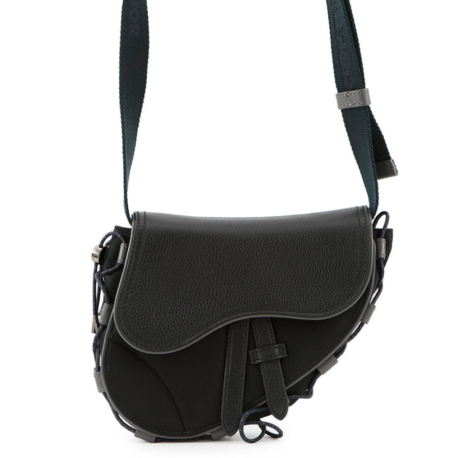 Dior Saddle bag Sacai collaboration Black1ADCA374USC_H15E Technical Fabric Leather | Studio Nafay