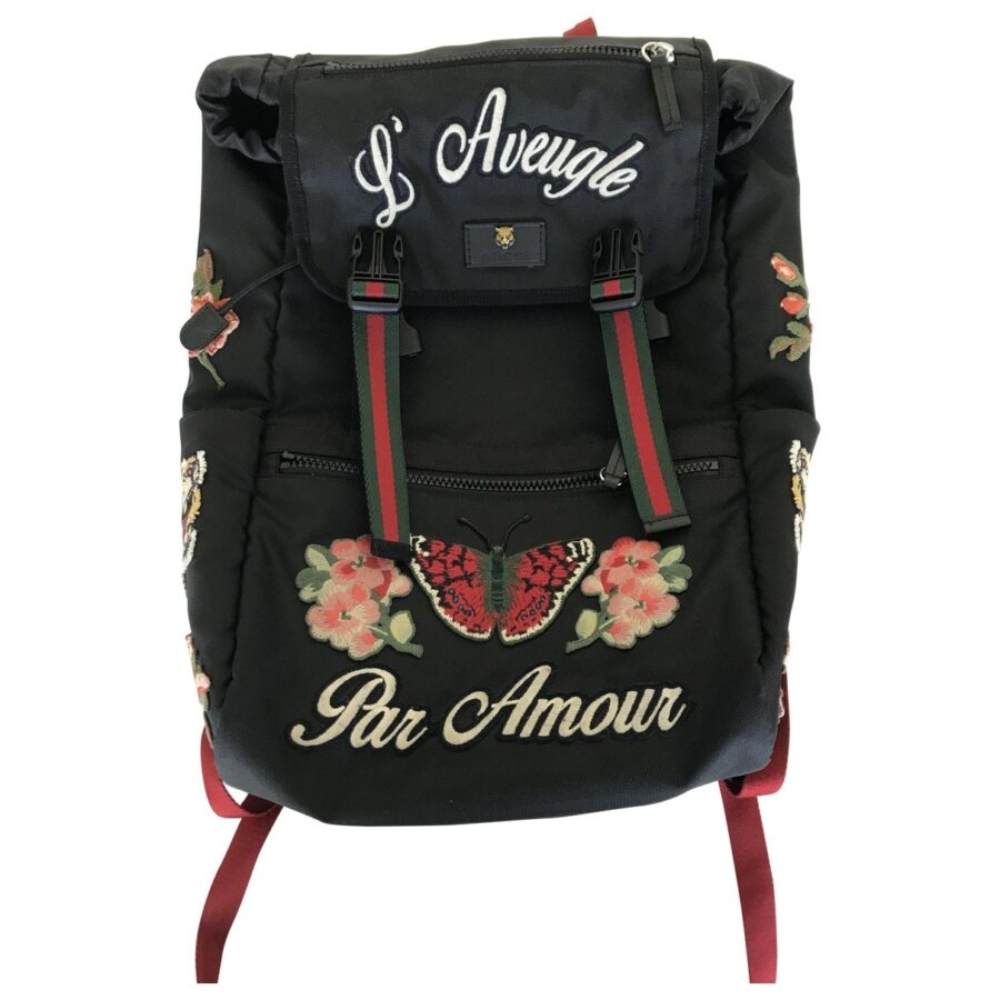 Gucci animalier black cloth backpacks | Studio Nafay