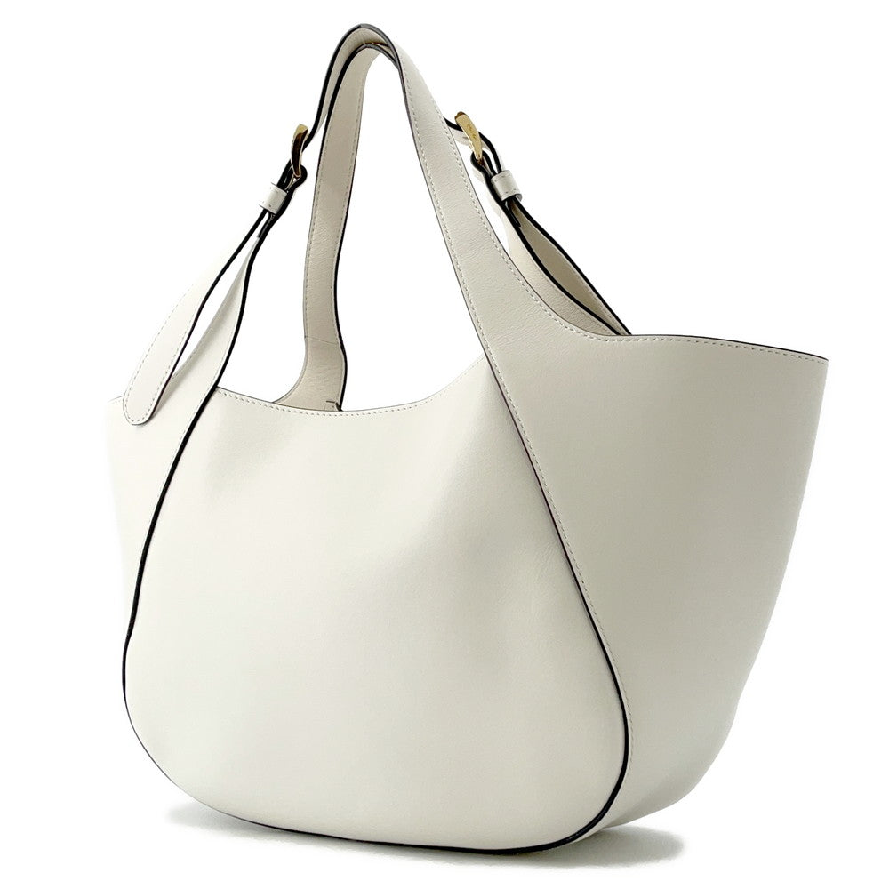 PRADA Tote Bag White1BG483 Leather