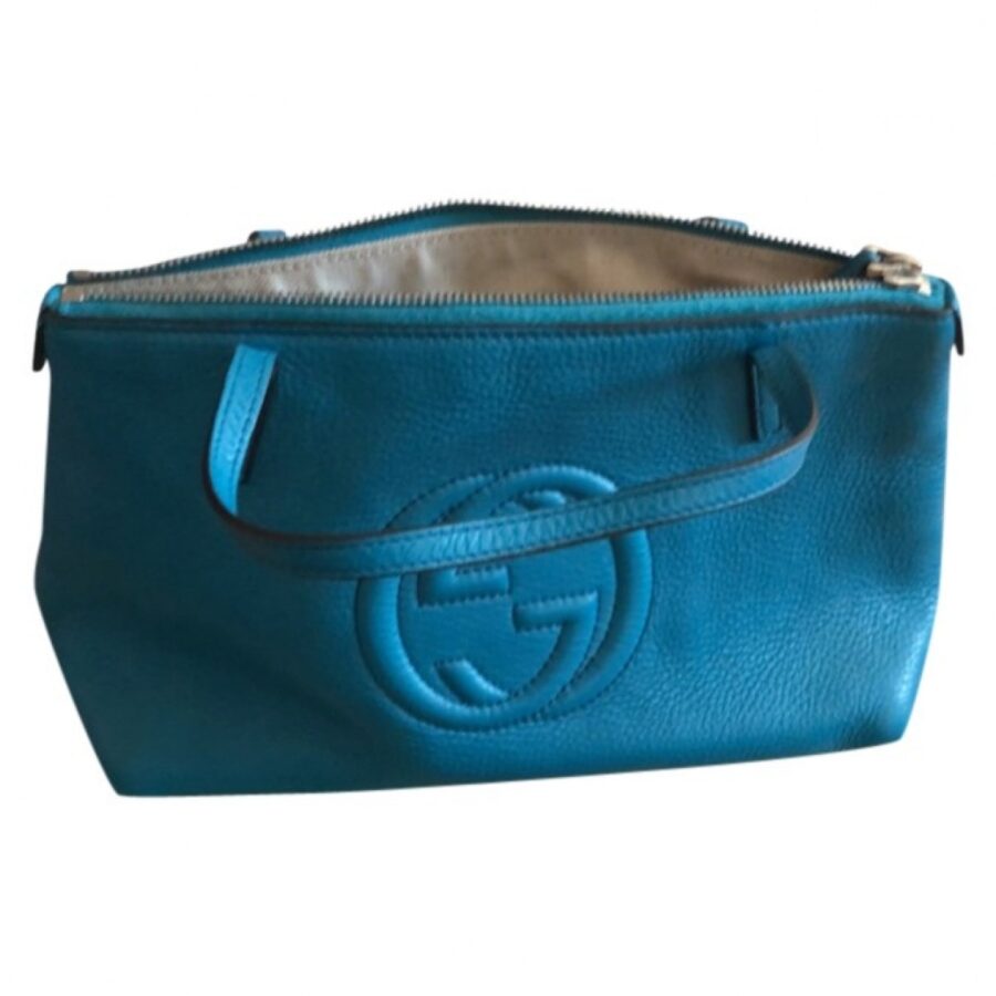 Gucci blue leather bag & pencil cases | Studio Nafay