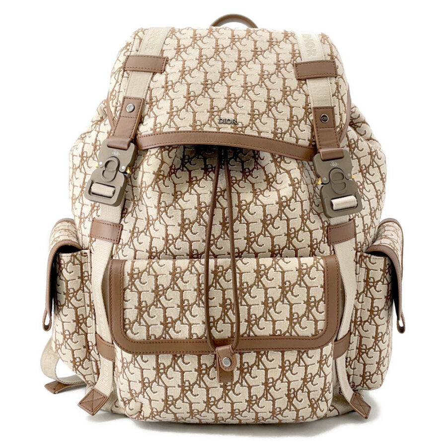 Dior Backpack Cactus JackCollaboration Beige/Brown1ESBA163JOD Canvas Leather | Studio Nafay