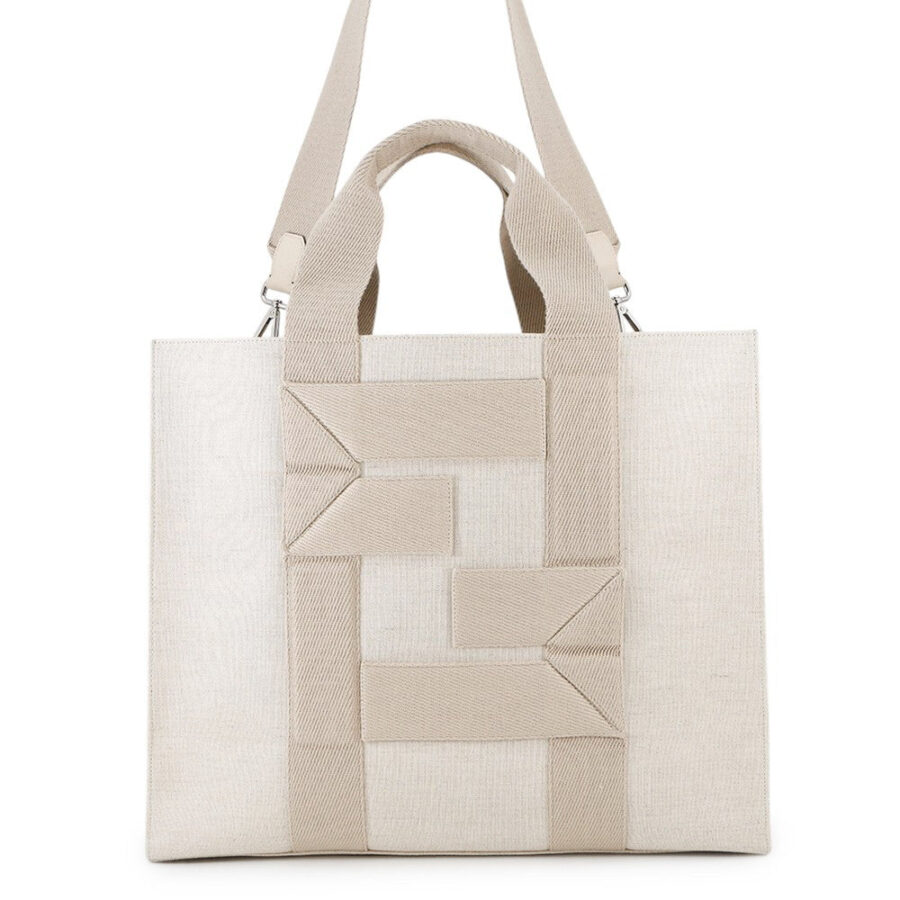FENDI Shopping bag Beige7VA558 Canvas | Studio Nafay