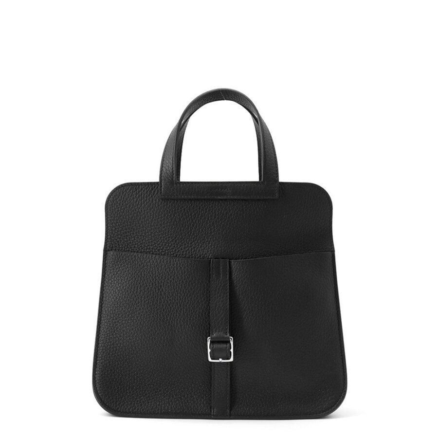 HERMES Halzan Black Taurillon Clemence Size 25 | Studio Nafay