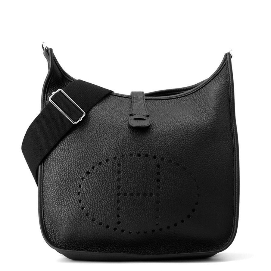HERMES Evelyne3 Black Taurillon Clemence Size GM | Studio Nafay