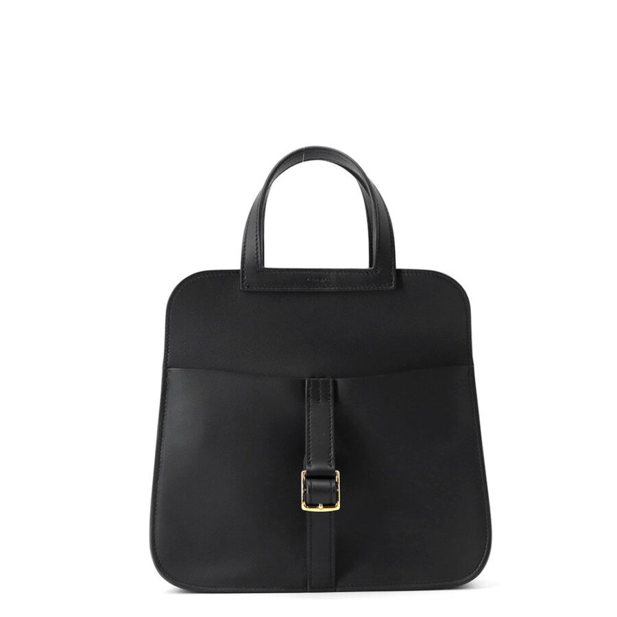 HERMES Halzan Black Swift Leather Size Mini | Studio Nafay