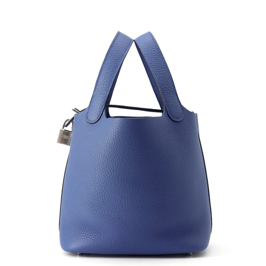HERMES Picotin Lock Blue Tie Taurillon Clemence Size PM | Studio Nafay