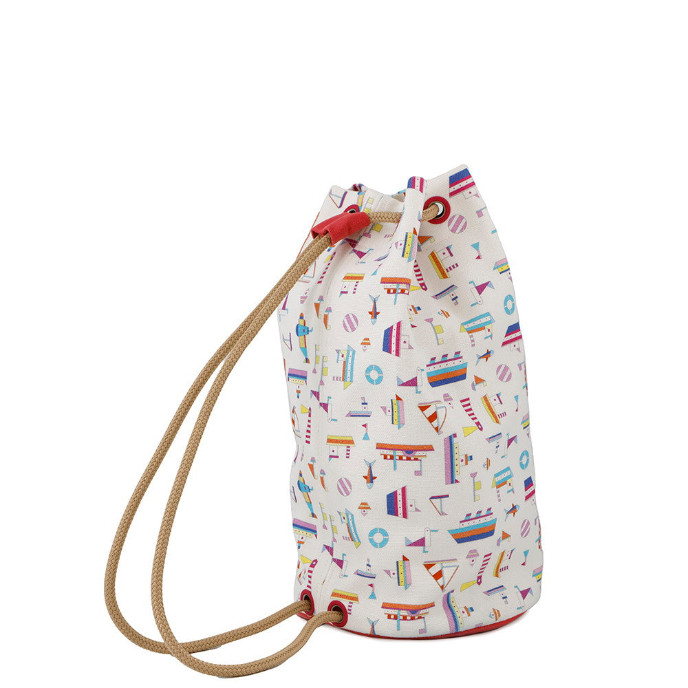 HERMES Petit Chartier Duffle Bag Multicolor Cotton - Product Image 2