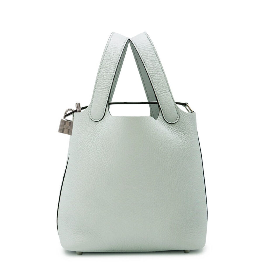 HERMES Picotin Lock Blue Pale Taurillon Clemence Size PM | Studio Nafay