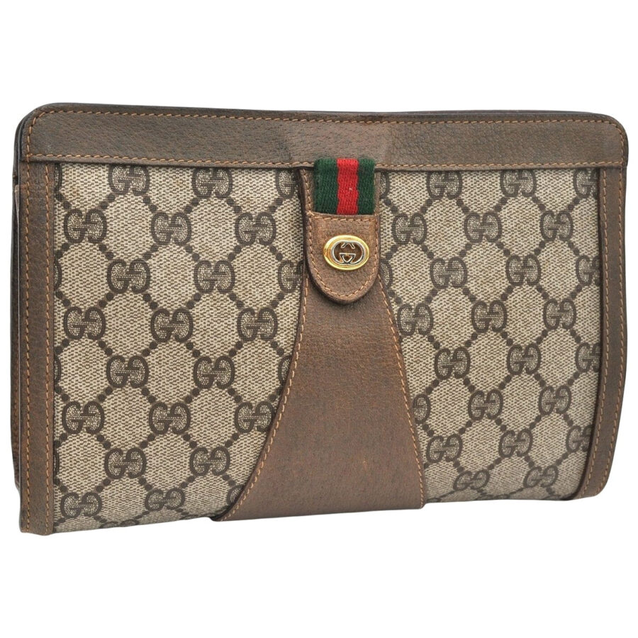 Gucci brown plastic clutch bag | Studio Nafay