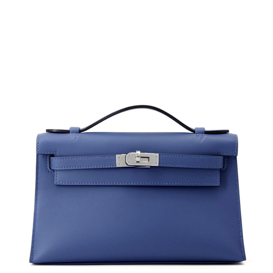 HERMES PochetteKelly Blue Tie Swift Leather | Studio Nafay