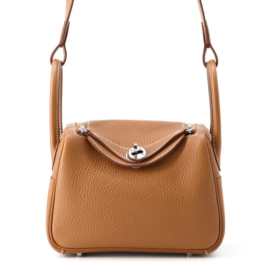 HERMES Lindy Gold Taurillon Clemence Size Mini | Studio Nafay