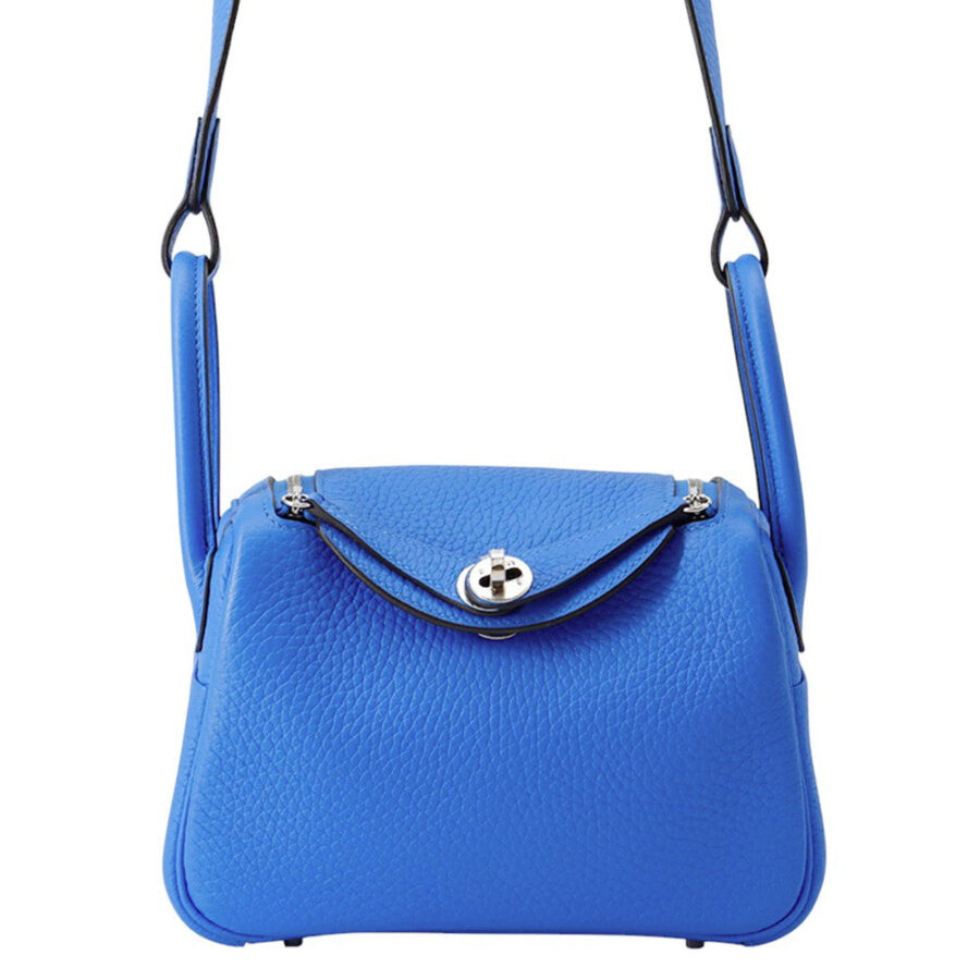 HERMES Lindy Blue Hydra Taurillon Clemence Size Mini | Studio Nafay