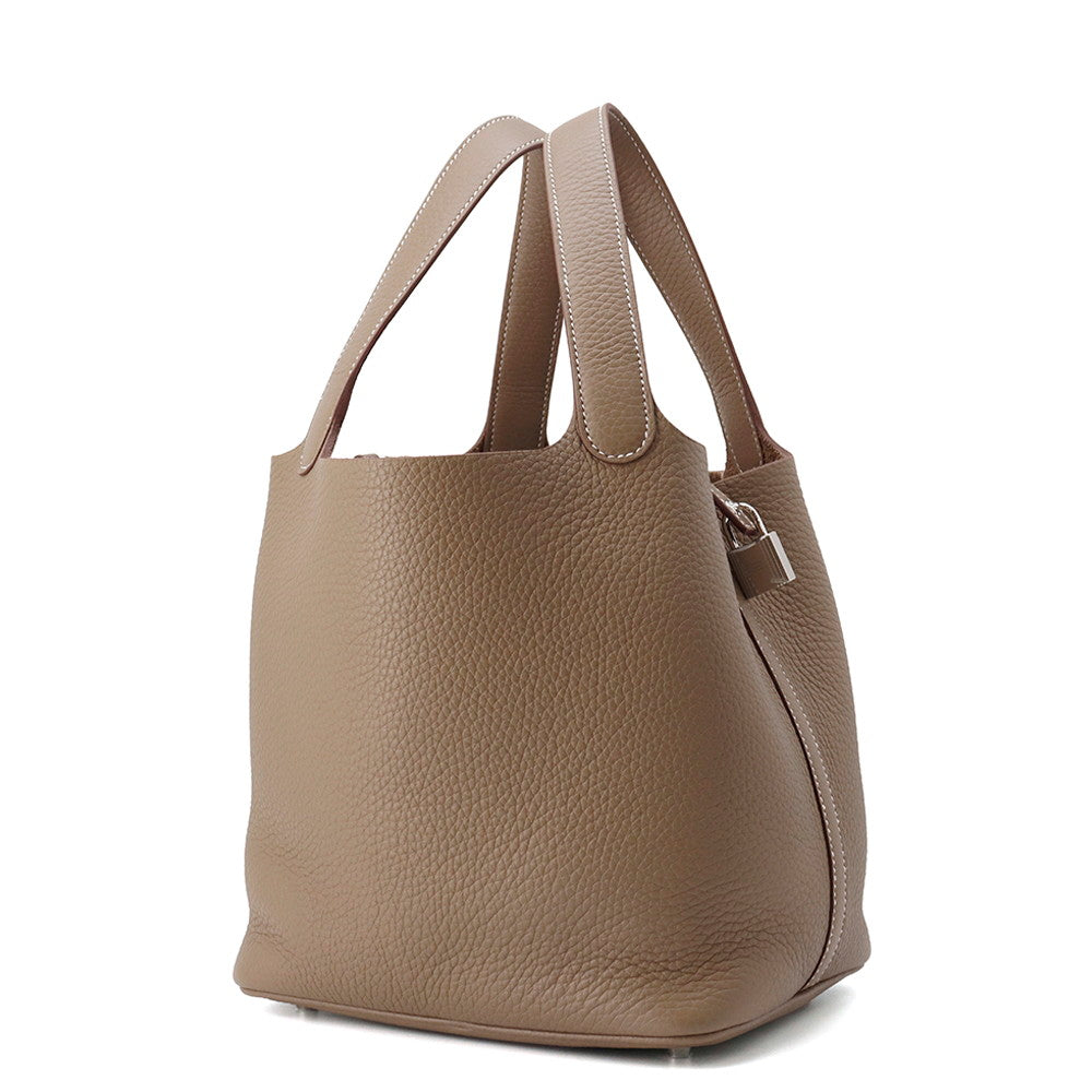HERMES Picotin Lock Etoupe Taurillon Clemence Size MM