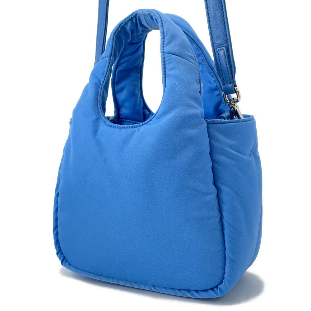 PRADA Padded Re-nylon 2-way Handbag Light Blue1BA359 Nylon