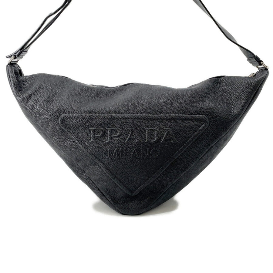 PRADA Triangle Shoulder Bag Black2VY007 Leather | Studio Nafay