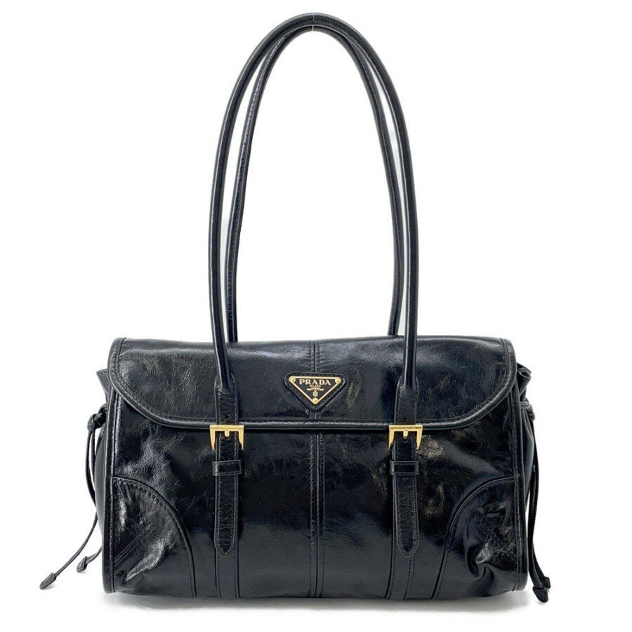 PRADA Shoulder Bag Black1BD376 Leather Size Medium | Studio Nafay