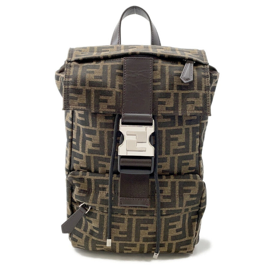 FENDI FENDI Ness Crossbody Bag Brown/Black7VZ067 Canvas Leather | Studio Nafay