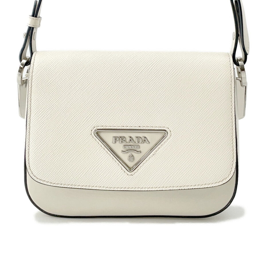 PRADA Identity Shoulder Bag White1BD249 Saffiano LeatherLeather | Studio Nafay