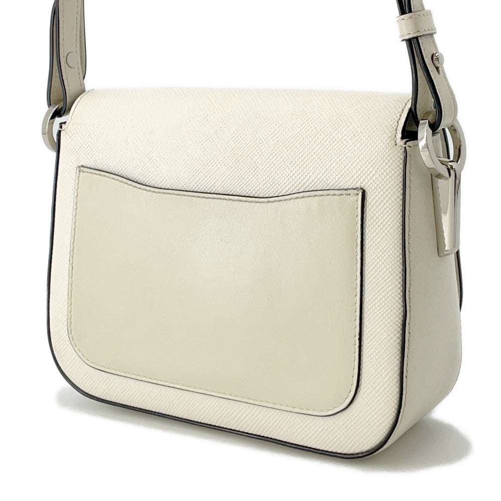 PRADA Identity Shoulder Bag White1BD249 Saffiano LeatherLeather