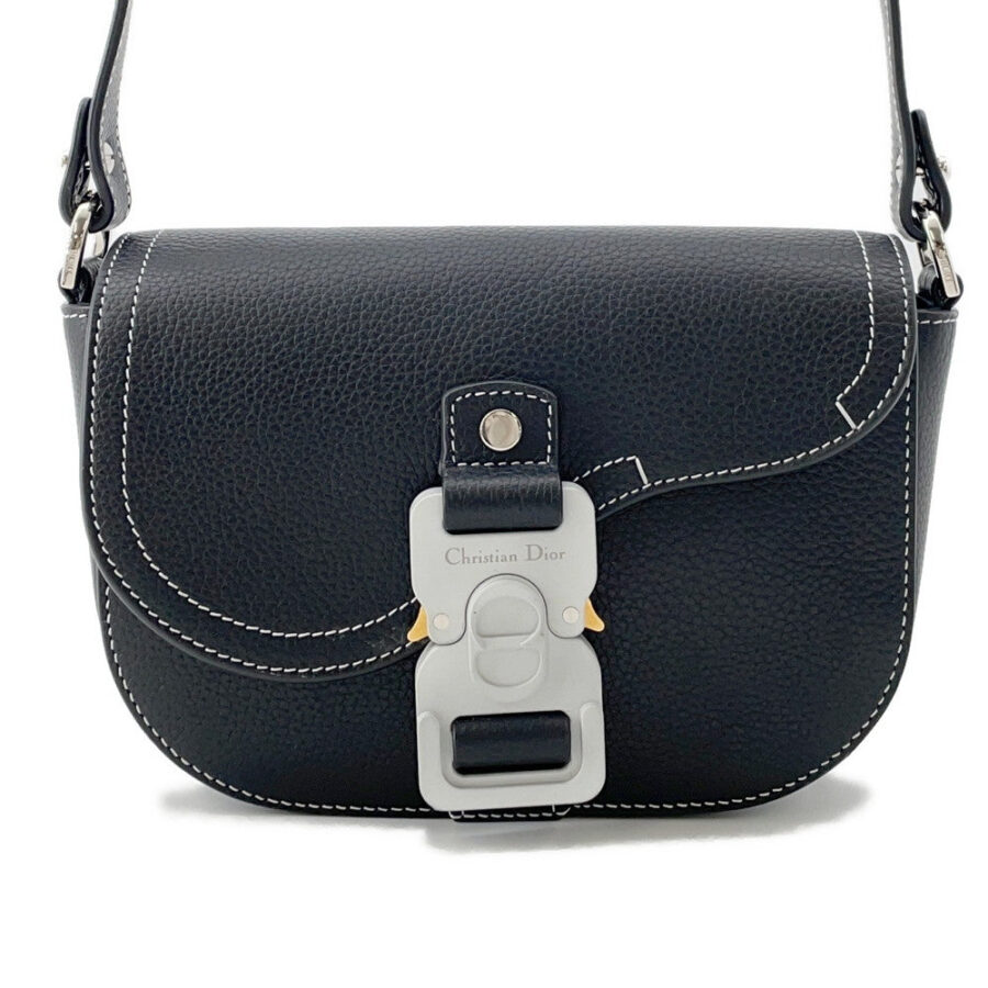 Dior Saddle Messenger Bag Black2ADCA435YKK Grained CalfLeather Size Mini | Studio Nafay