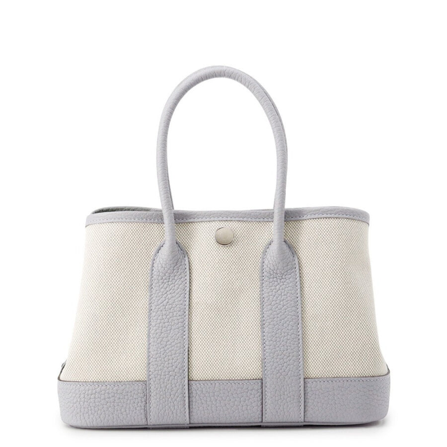 HERMES Neo Garden Blue Gacier/Ecru Toile H Viking Negonda Leather Size 23 | Studio Nafay