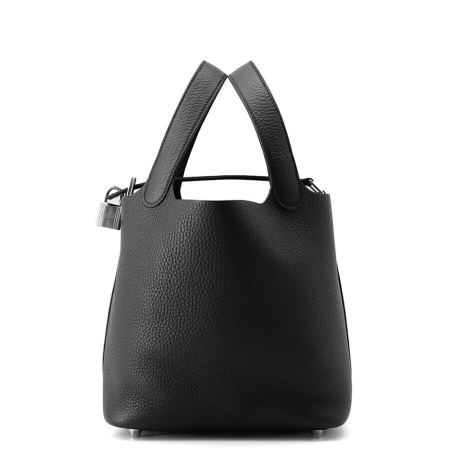 HERMES Picotin Lock Black Taurillon Clemence Size PM | Studio Nafay