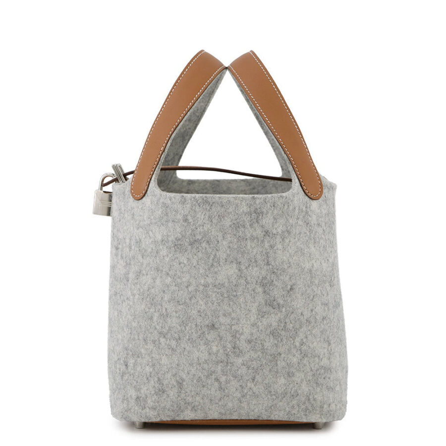 HERMES Picotin Lock Grease Pale/Gold Felt Size PM | Studio Nafay