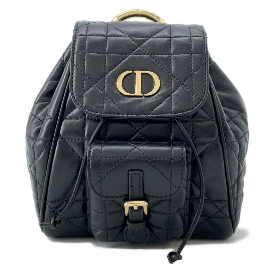 Dior Macrocannage Caro Backpack BlackM6302UNOZ Lambskin Size Small | Studio Nafay