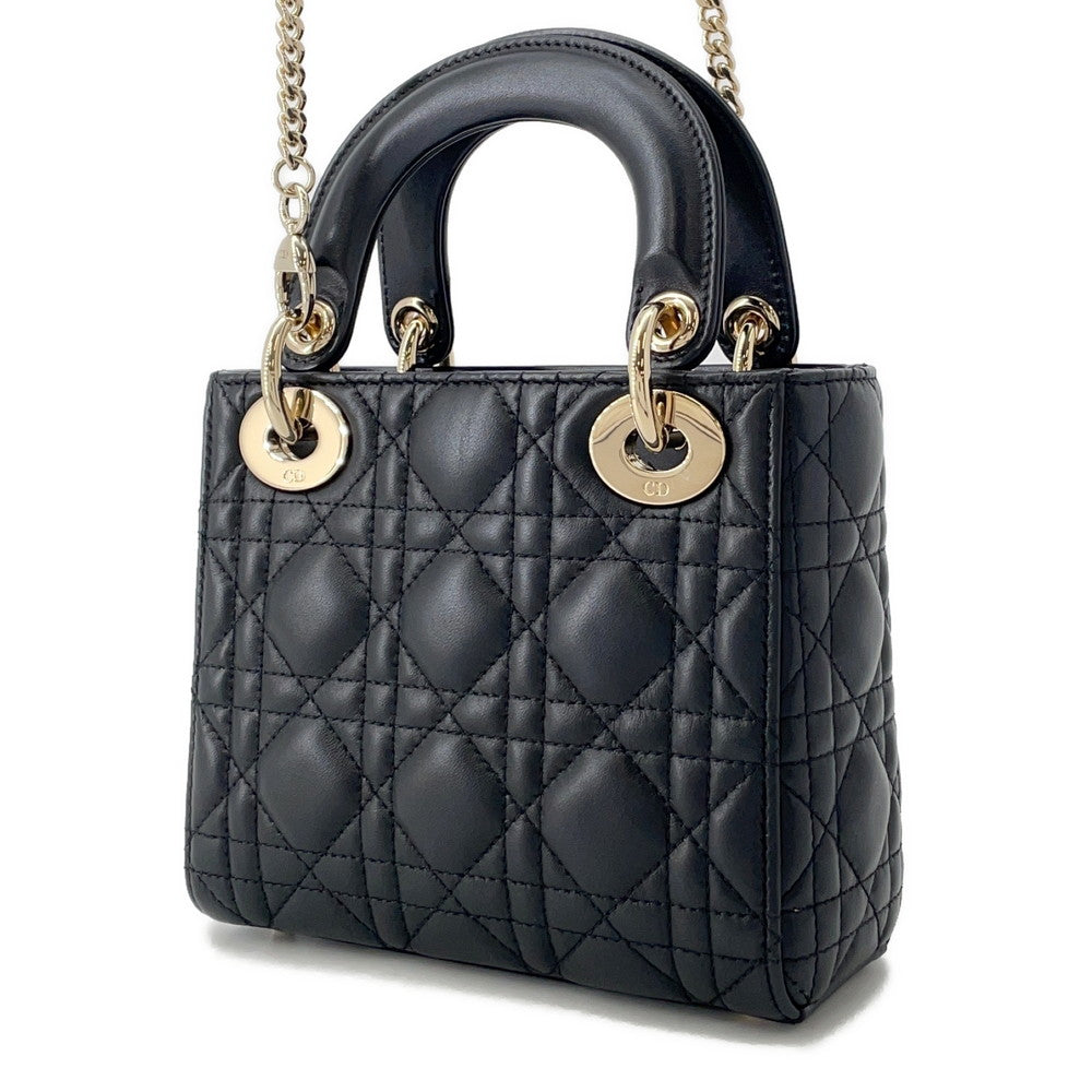 Dior Lady Dior BlackM0505 ONGE-M900 Lambskin Size Mini