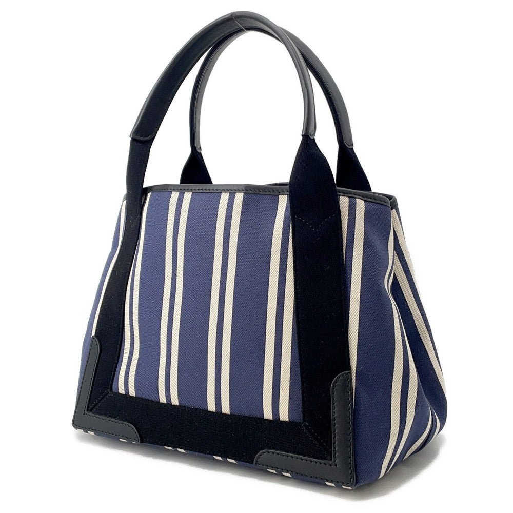 BALENCIAGA Navy Kabas Navy339933 Canvas Leather Size S