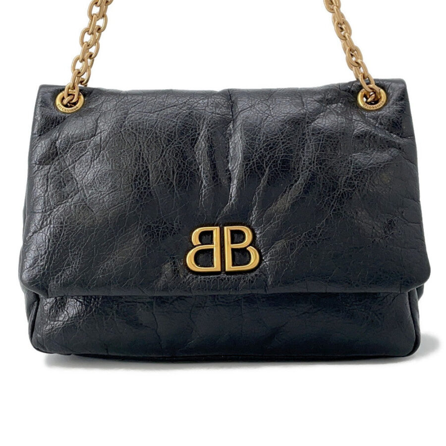 BALENCIAGA Monaco ChainShoulder Black781672 Leather | Studio Nafay