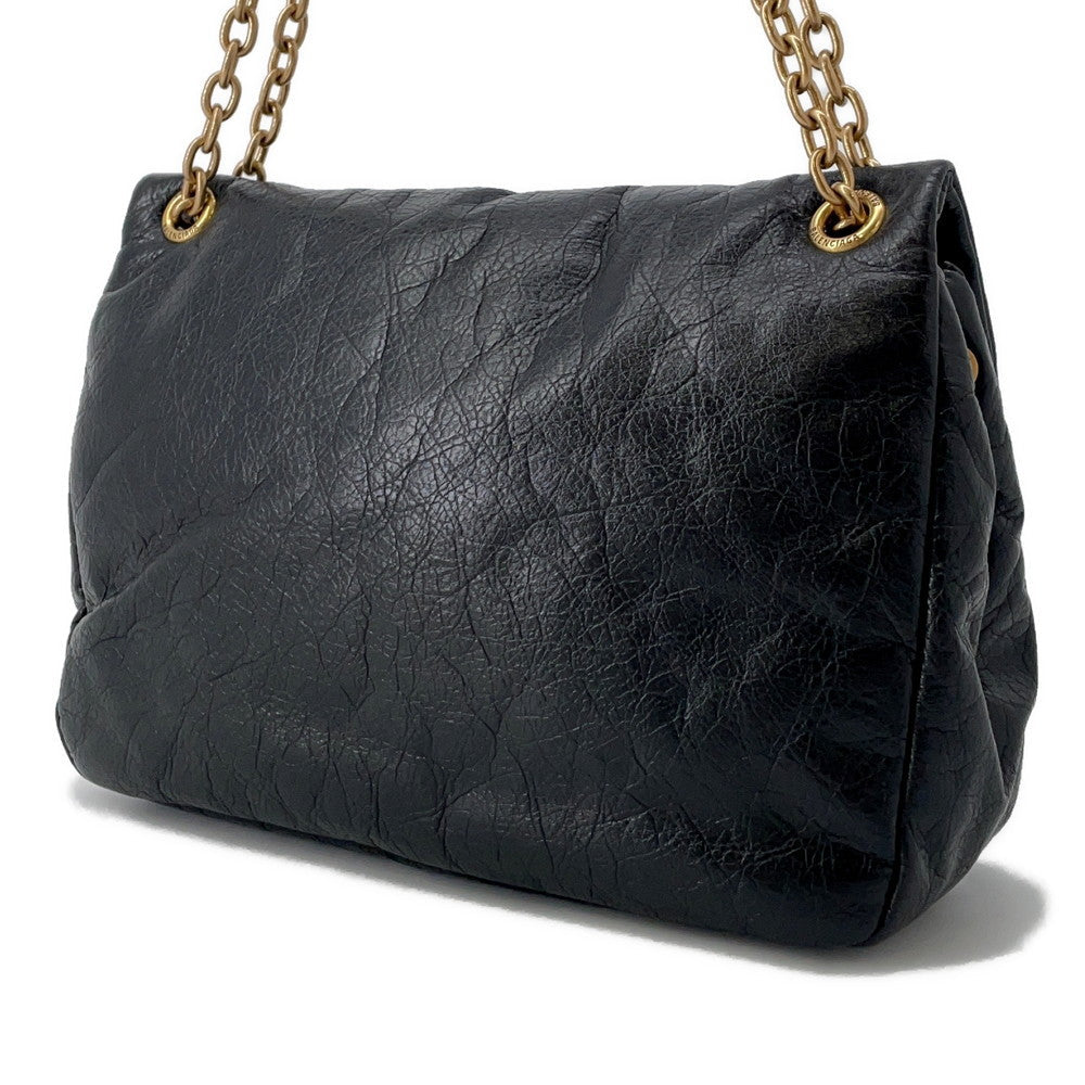 BALENCIAGA Monaco ChainShoulder Black781672 Leather