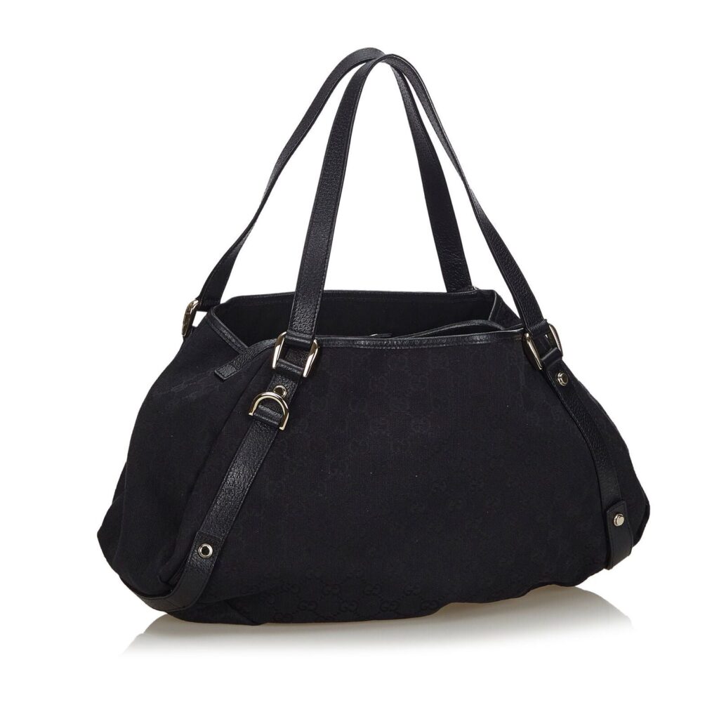 Gucci Black Canvas Fabric GG Pelham Tote Bag ITALY - Product Image 2