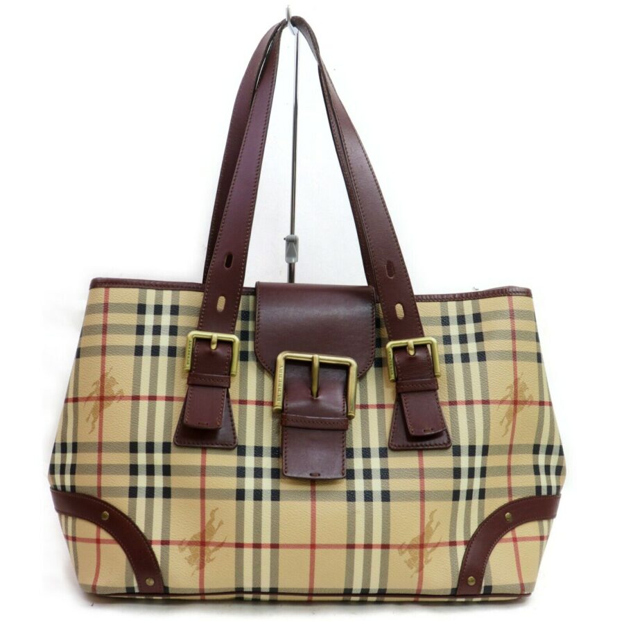Burberry Shoulder Bag Beige PVC (SHC7-10226) | Studio Nafay