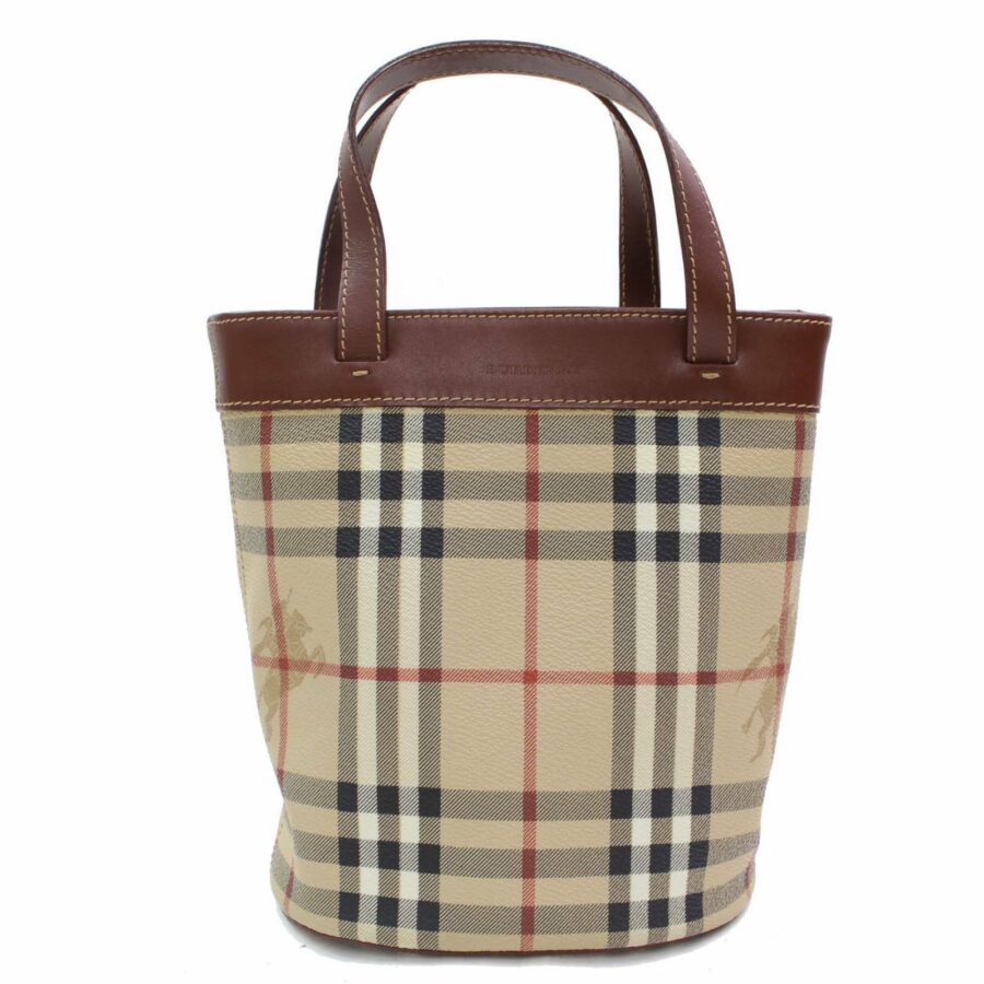 Burberry London Hand Bag Light Brown PVC (SHC1-14436) | Studio Nafay
