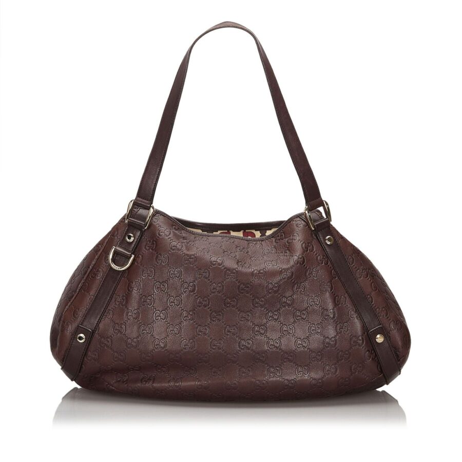 Gucci Brown Dark Others Leather Guccissima Pelham Tote Italy | Studio Nafay