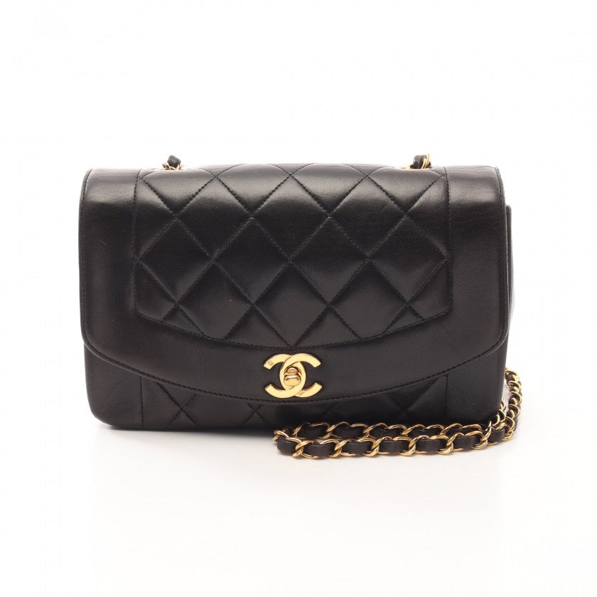 Chanel Diana Flap Crossbody Lambskin Leather Bag,Black | Studio Nafay