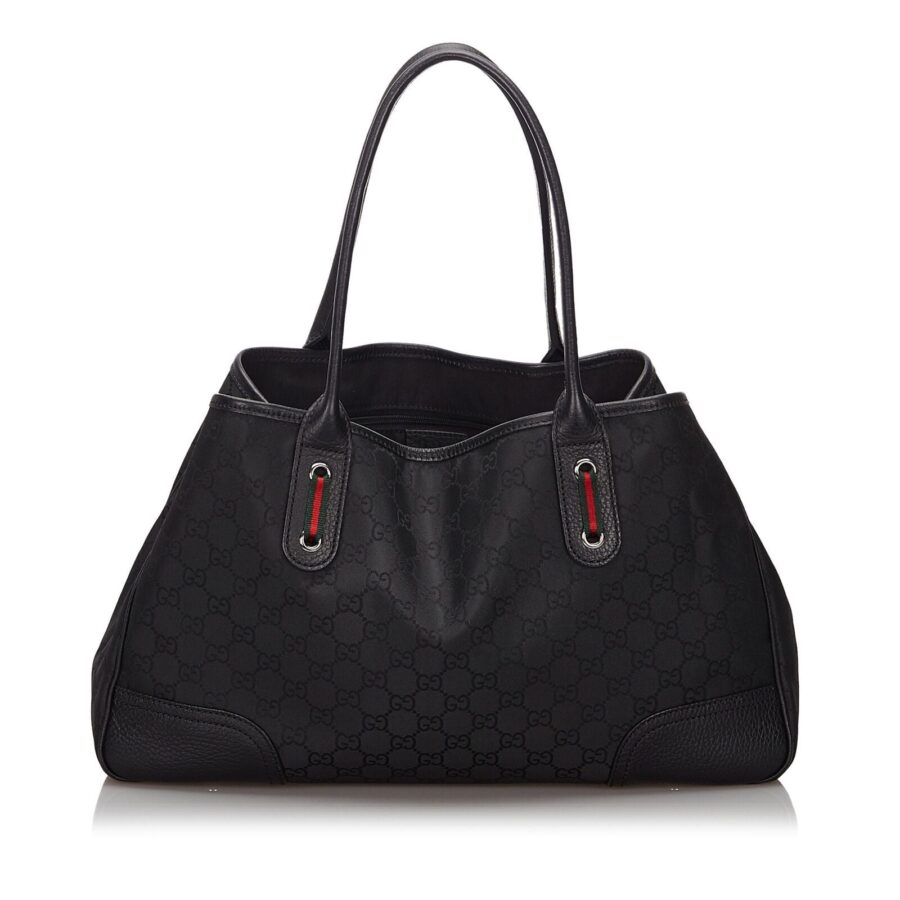 Gucci Black Canvas Fabric GG Princy Tote Bag Italy | Studio Nafay