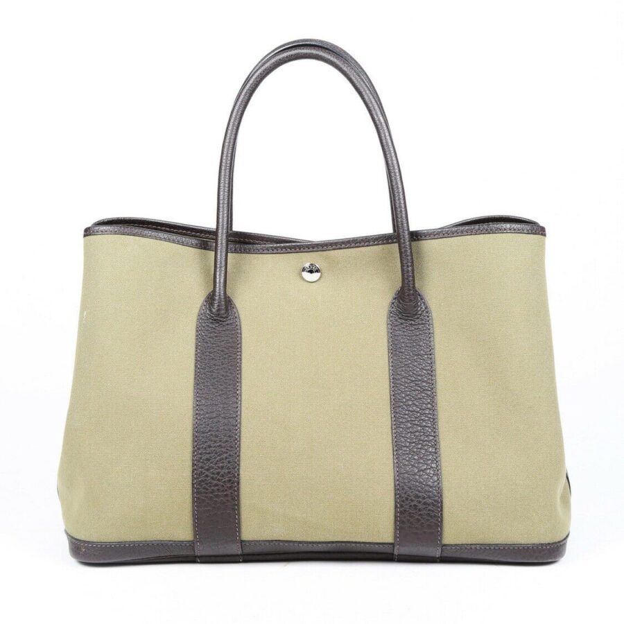 Hermes Bag Toile Garden Party MM Vert Veronese Tote | Studio Nafay