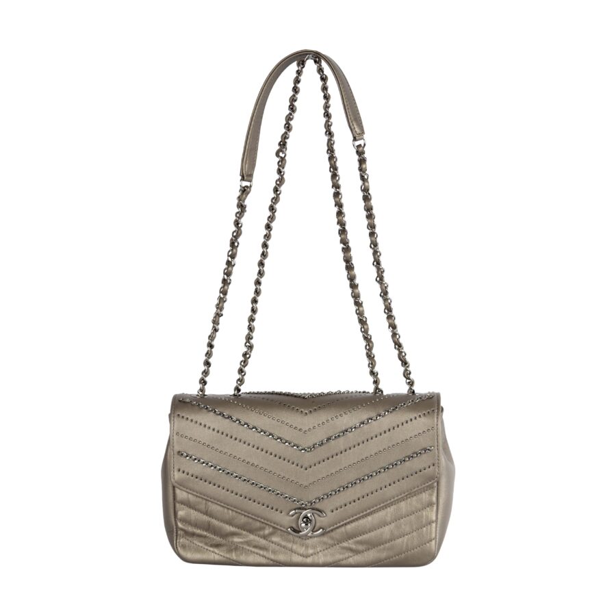 Chanel Embelished 'Chain Sequins' Chevron New Bag | Studio Nafay