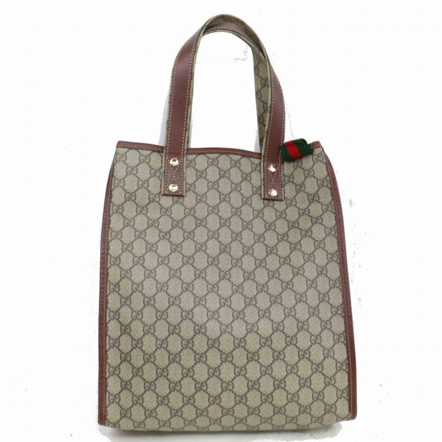 Gucci Tote Bag Brown PVC (SHC1-15132) | Studio Nafay