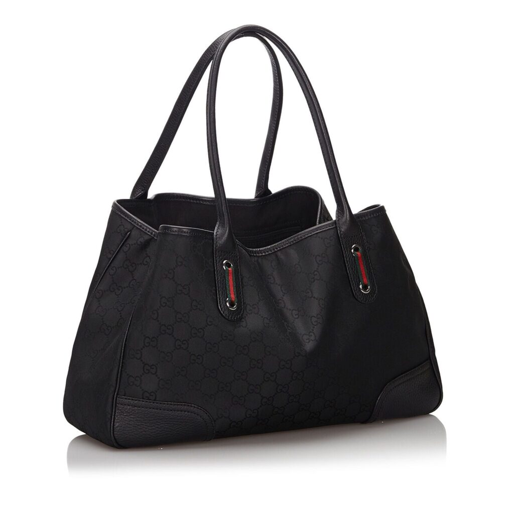 Gucci Black Canvas Fabric GG Princy Tote Bag Italy - Product Image 2