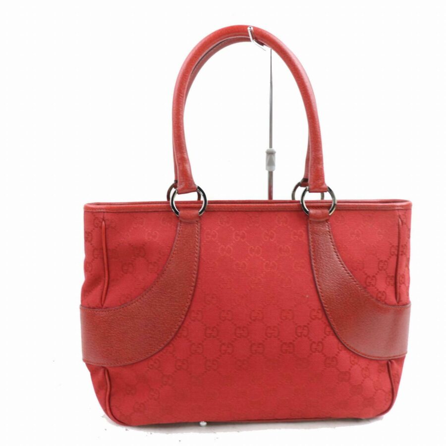 Gucci Tote Bag Red Canvas (SHC1-15698) | Studio Nafay