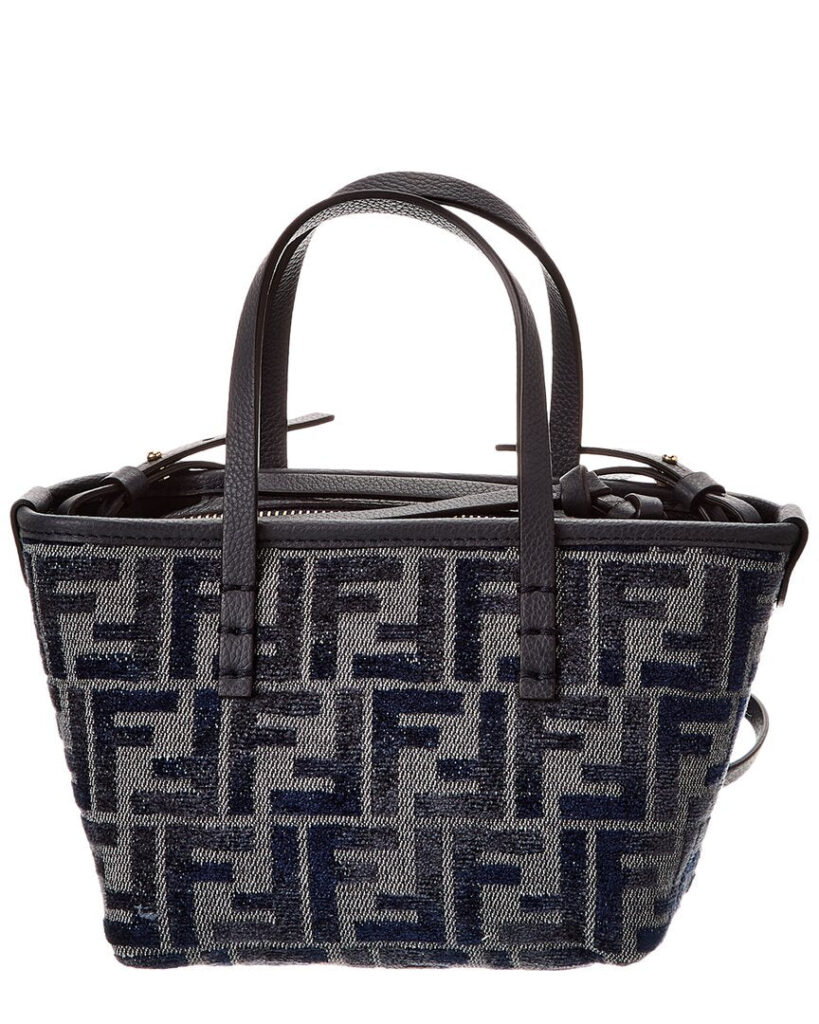 Fendi Roll Mini Ff Canvas & Leather Tote - Product Image 2