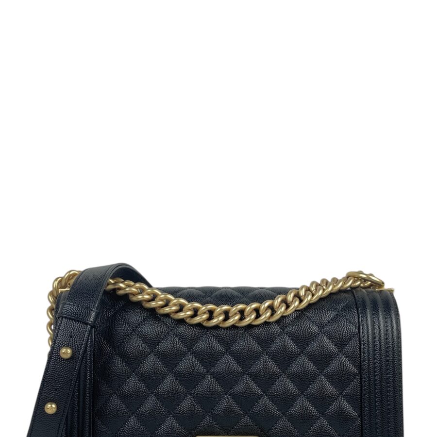 Chanel Black Caviar "Old" Medium Boy Bag | Studio Nafay