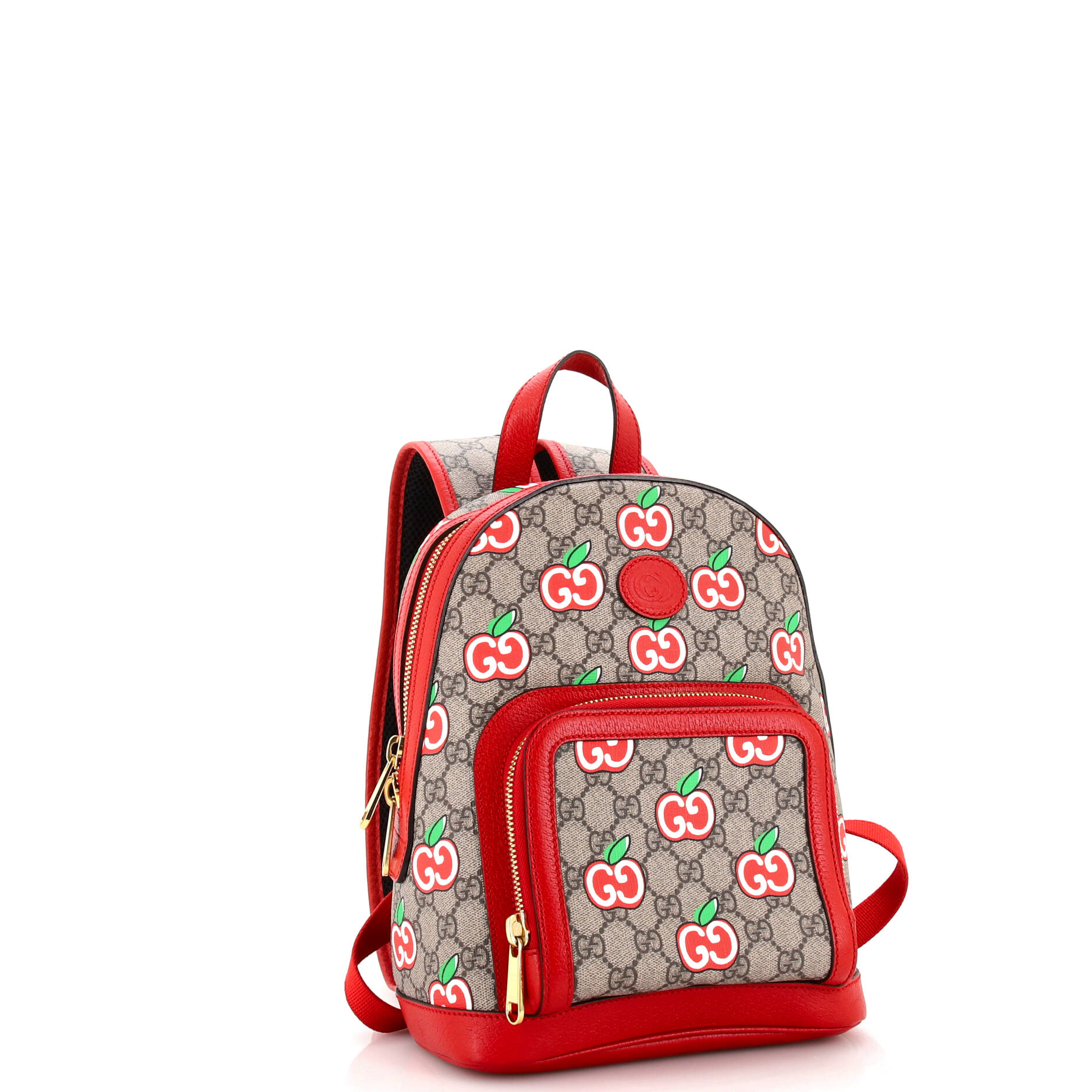 Zip Pocket Backpack Printed GG Coated Canvas Small