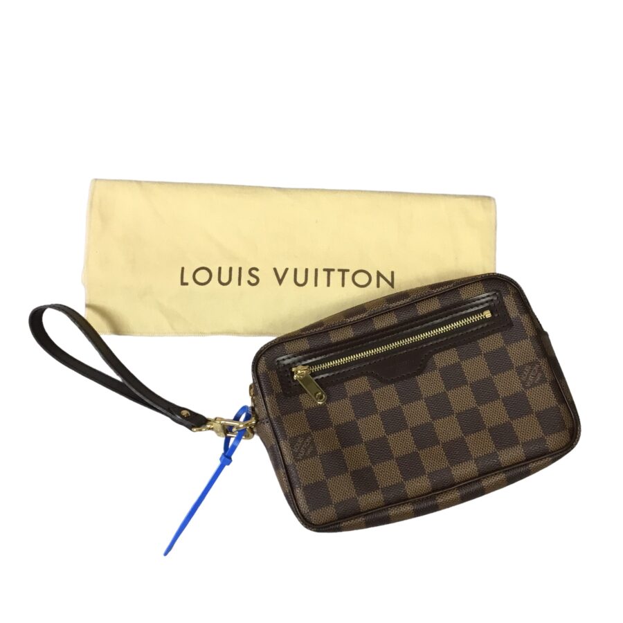 Brown Clutch Luxury Designer Louis Vuitton, Size Medium | Studio Nafay
