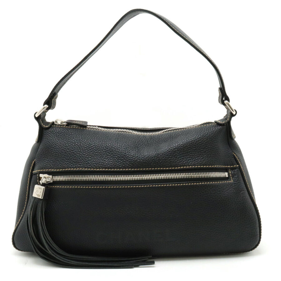 Chanel Leather Logo Shoulder Bag Classic Flap | Studio Nafay